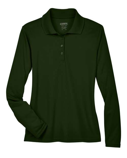 CORE365 78192 Women's Pinnacle Performance Long Sleeve Piqué Polo - Forest