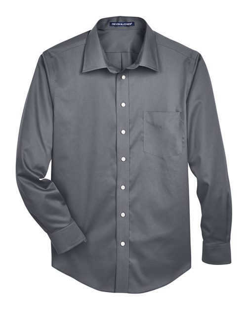 Load image into Gallery viewer, Devon &amp; Jones DG530 Men's Crown Collection® Solid Stretch Twill Woven Dress Shirt - Graphite
