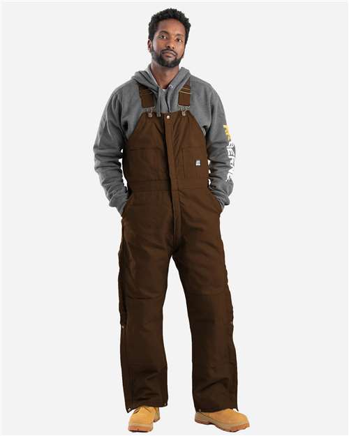 Berne Apparel B415 Men's Heritage Insulated Bib Overall - Bark