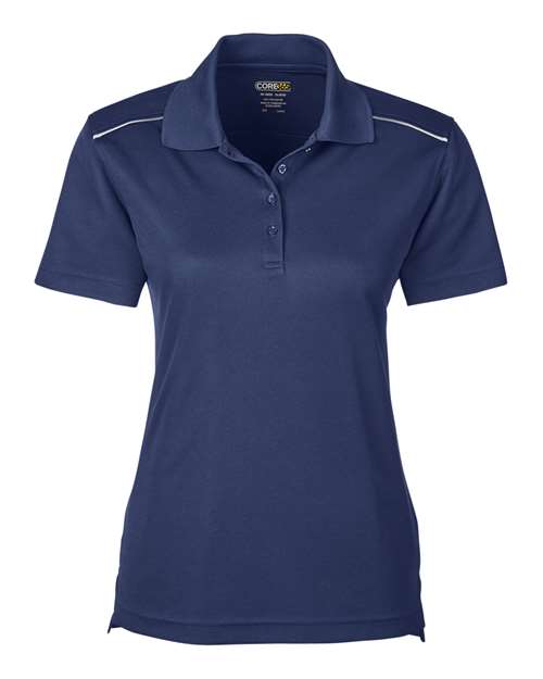 Load image into Gallery viewer, CORE365 78181R Women's Radiant Performance Piqué Polo with Reflective Piping - Classic Navy

