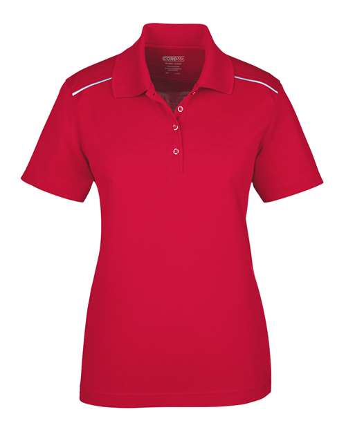Load image into Gallery viewer, CORE365 78181R Women's Radiant Performance Piqué Polo with Reflective Piping - Classic Red
