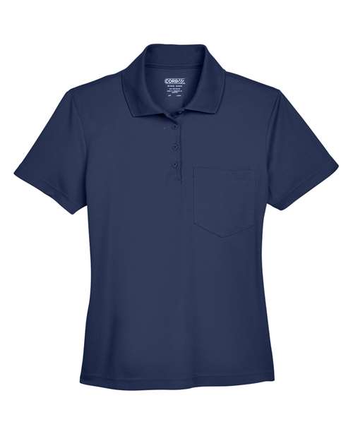 CORE365 78181P Women's Origin Performance Piqué Polo with Pocket - Classic Navy