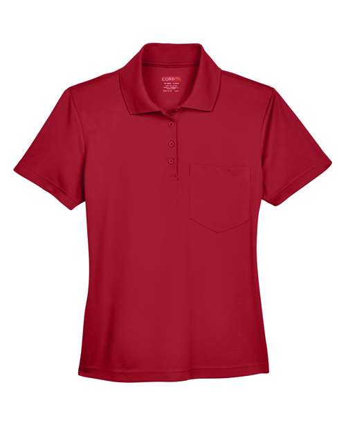 Load image into Gallery viewer, CORE365 78181P Women's Origin Performance Piqué Polo with Pocket - Classic Red
