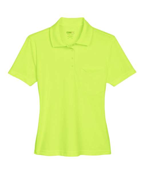 CORE365 78181P Women's Origin Performance Piqué Polo with Pocket - Safety Yellow