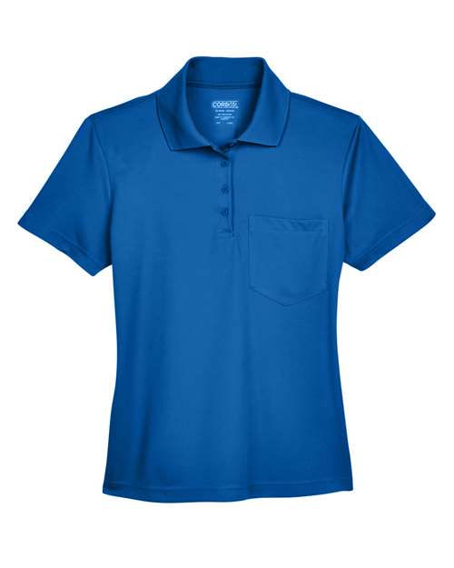 CORE365 78181P Women's Origin Performance Piqué Polo with Pocket - True Royal