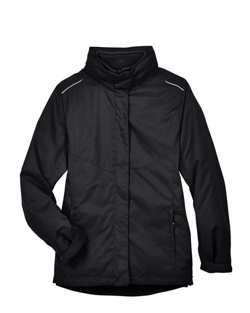 CORE365 78205 Women's 3-in-1 Jacket with Fleece Liner - Black
