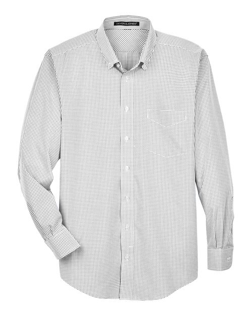 Load image into Gallery viewer, Devon &amp; Jones D640 Men's Crown Collection® Gingham Check Woven Dress Shirt - Silver

