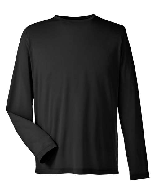 CORE365 CE111L Unisex Fusion ChromaSoft™ Performance Long Sleeve T-Shirt - Black