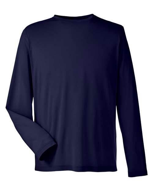 CORE365 CE111L Unisex Fusion ChromaSoft™ Performance Long Sleeve T-Shirt - Classic Navy