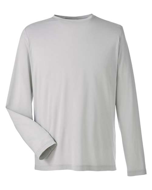 Load image into Gallery viewer, CORE365 CE111L Unisex Fusion ChromaSoft™ Performance Long Sleeve T-Shirt - Platinum
