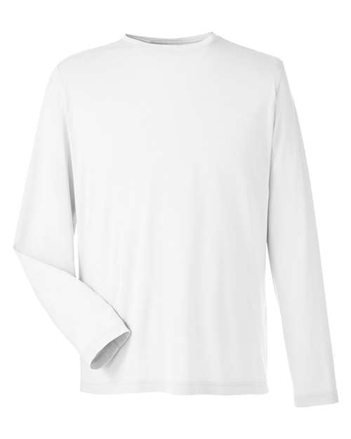Load image into Gallery viewer, CORE365 CE111L Unisex Fusion ChromaSoft™ Performance Long Sleeve T-Shirt - White
