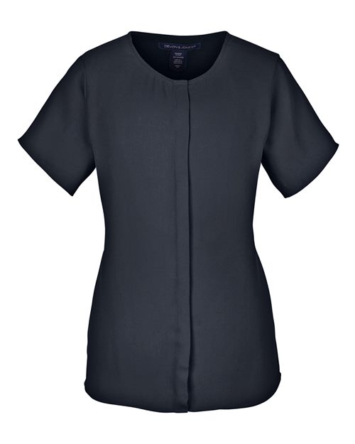 Devon & Jones DP612W Women's Perfect Fit™ Crepe Blouse - Black