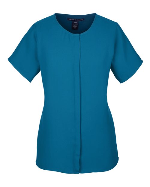 Devon & Jones DP612W Women's Perfect Fit™ Crepe Blouse - Dark Teal