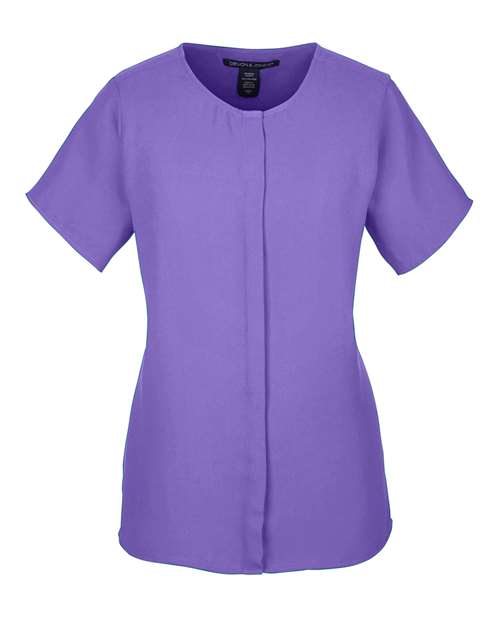 Devon & Jones DP612W Women's Perfect Fit™ Crepe Blouse - Grape