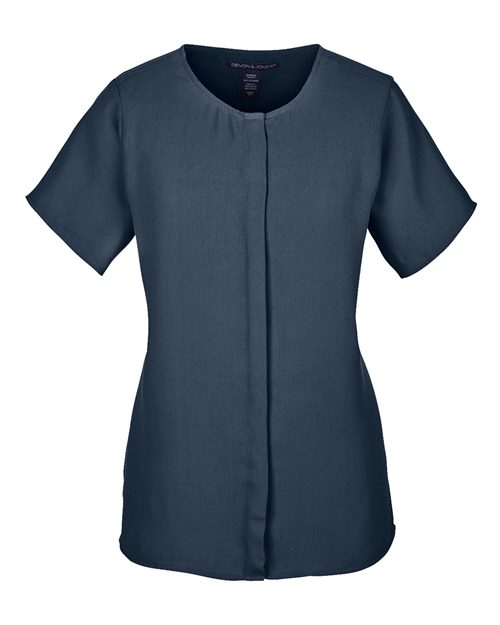 Devon & Jones DP612W Women's Perfect Fit™ Crepe Blouse - Navy