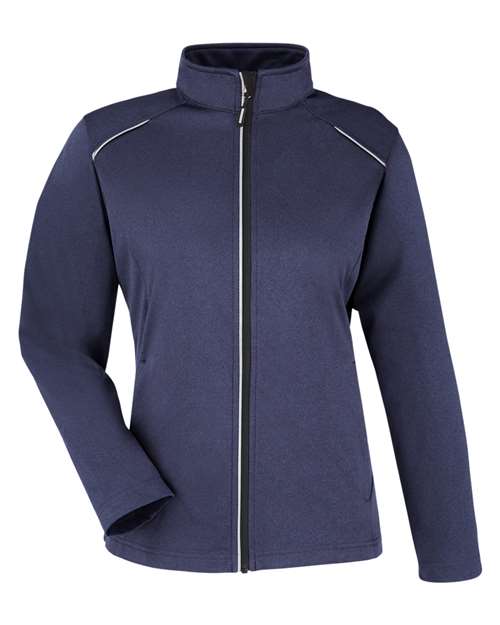 Load image into Gallery viewer, CORE365 CE708W Women's Techno Lite Three-Layer Knit Tech-Shell - Classic Navy Heather
