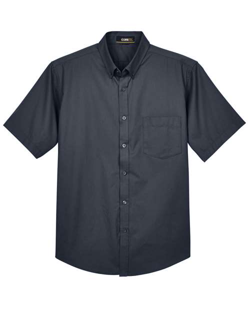 CORE365 88194 Men's Optimum Short Sleeve Twill Dress Shirt - Carbon