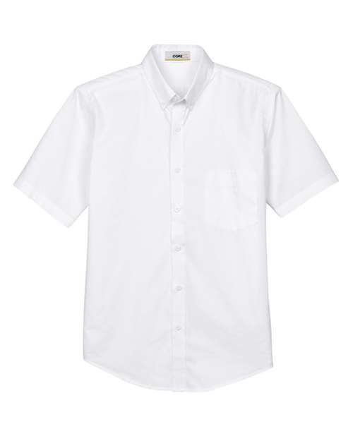 CORE365 88194 Men's Optimum Short Sleeve Twill Dress Shirt - White