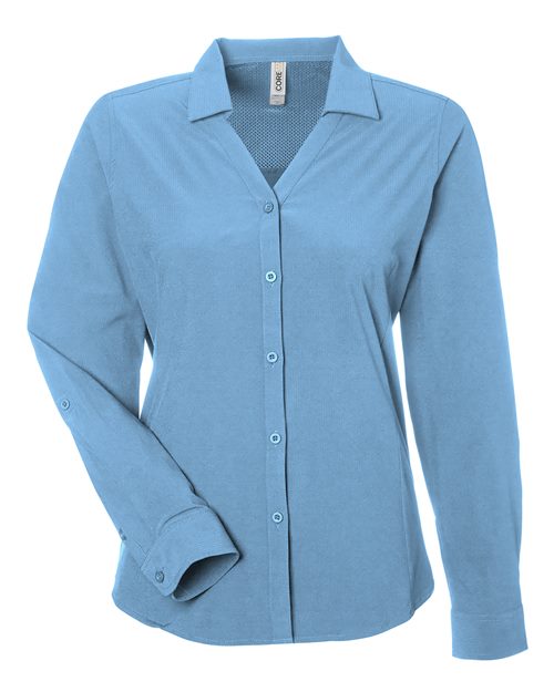 CORE365 CE510LW Women's Ultra UVP® Marina Shirt - Columbia Blue