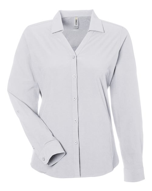 Load image into Gallery viewer, CORE365 CE510LW Women's Ultra UVP® Marina Shirt - Platinum
