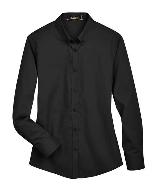 CORE365 78193 Women's Operate Twill Shirt - Black