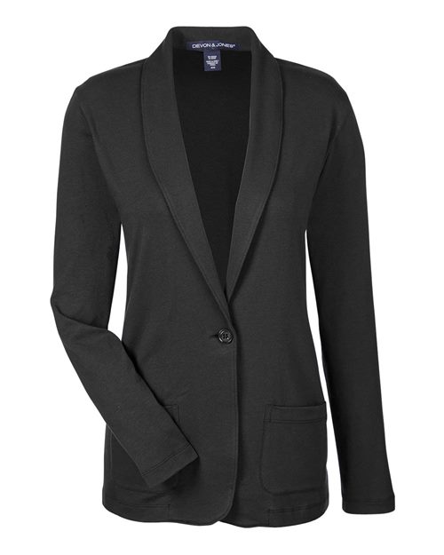 Devon & Jones DP462W Women's Perfect Fit™ Shawl Collar Cardigan - Black