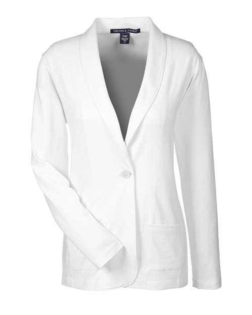 Load image into Gallery viewer, Devon &amp; Jones DP462W Women's Perfect Fit™ Shawl Collar Cardigan - White
