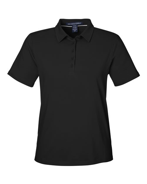 Devon & Jones DG120W Women's Raleigh Stretch Polo - Black