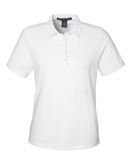Load image into Gallery viewer, Devon &amp; Jones DG120W Women's Raleigh Stretch Polo - White
