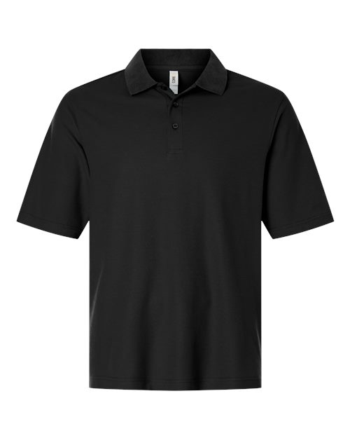 CORE365 CE106T Men's Tall Resolve CVC Performance Pique Polo - Black