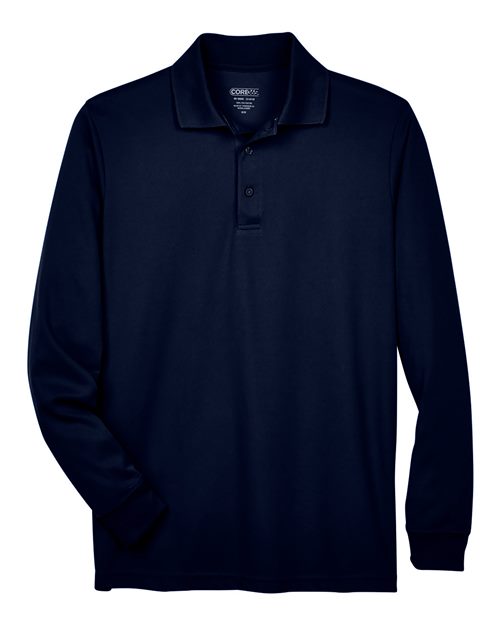 Load image into Gallery viewer, CORE365 88192T Men's Tall Pinnacle Performance Long Sleeve Piqué Polo - Classic Navy
