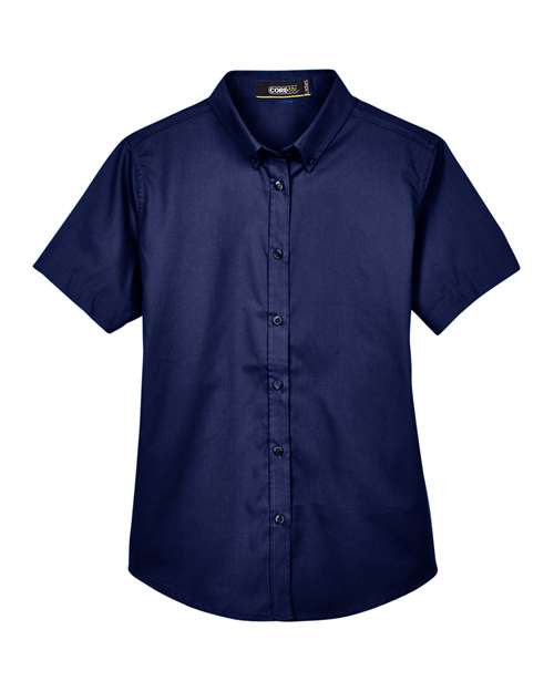 CORE365 78194 Women's Optimum Short Sleeve Twill Shirt - Classic Navy