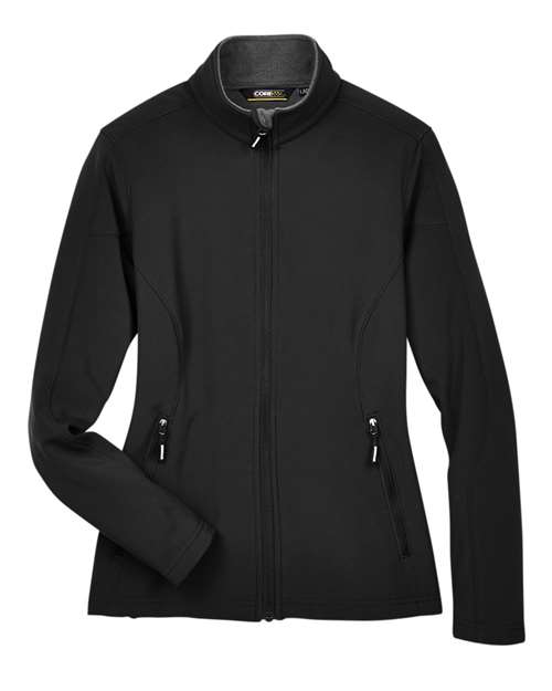 CORE365 78184 Women's Cruise Two-Layer Fleece Bonded Soft Shell Jacket - Black