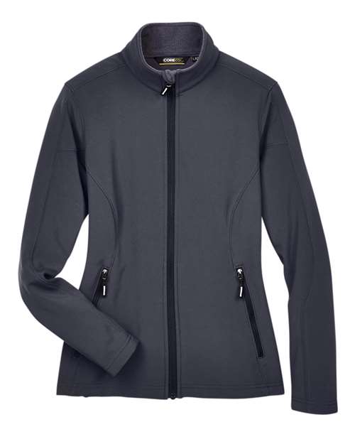 Load image into Gallery viewer, CORE365 78184 Women's Cruise Two-Layer Fleece Bonded Soft Shell Jacket - Carbon
