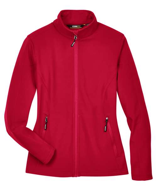 CORE365 78184 Women's Cruise Two-Layer Fleece Bonded Soft Shell Jacket - Classic Red