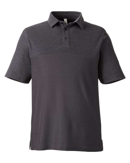 CORE365 CE112C Men's Fusion ChromaSoft™ Colorblock Polo - Carbon/ Carbon Heather