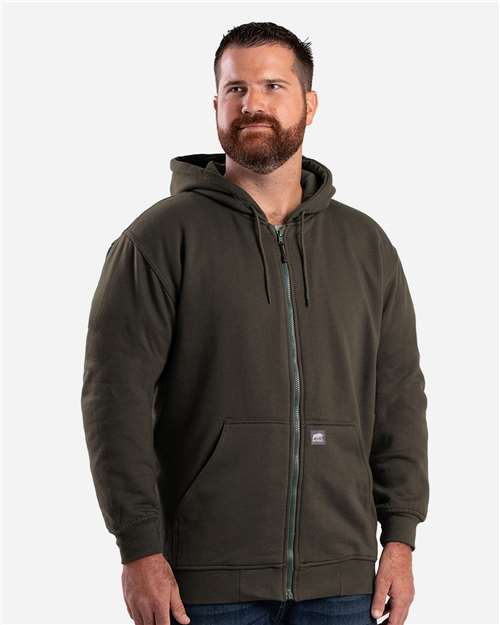Berne Apparel SZ101 Men's Heritage Thermal Lined Hooded Sweatshirt - Dark Brown