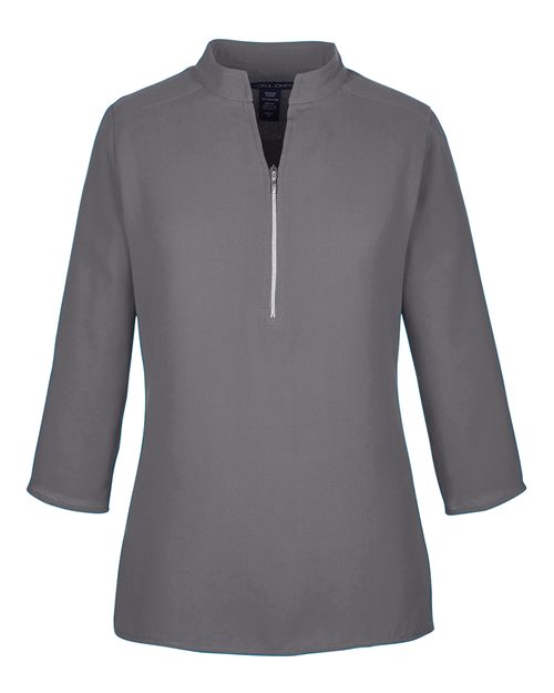Devon & Jones DP611W Women's Perfect Fit™ Three-Quarter Sleeve Crepe Tunic - Graphite