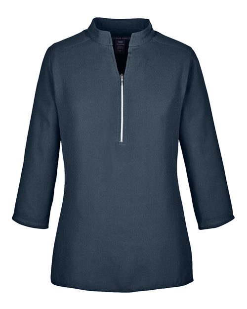 Devon & Jones DP611W Women's Perfect Fit™ Three-Quarter Sleeve Crepe Tunic - Navy