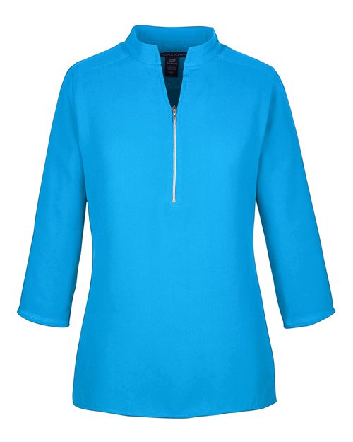 Devon & Jones DP611W Women's Perfect Fit™ Three-Quarter Sleeve Crepe Tunic - Ocean Blue