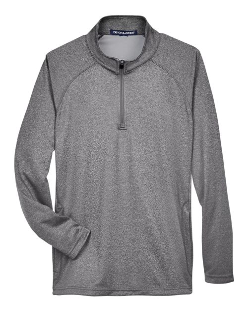 Devon & Jones DG440 Men's Stretch Tech-Shell® Compass Quarter-Zip Pullover - Dark Grey Heather