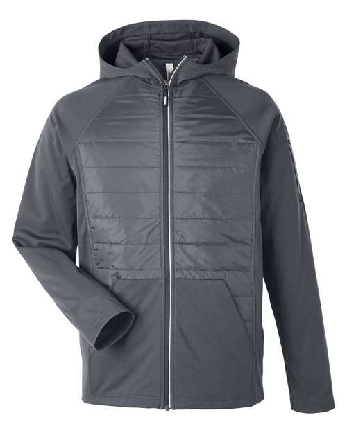 Load image into Gallery viewer, CORE365 CE808 Unisex Techno Lite Hybrid Hooded Jacket - Carbon
