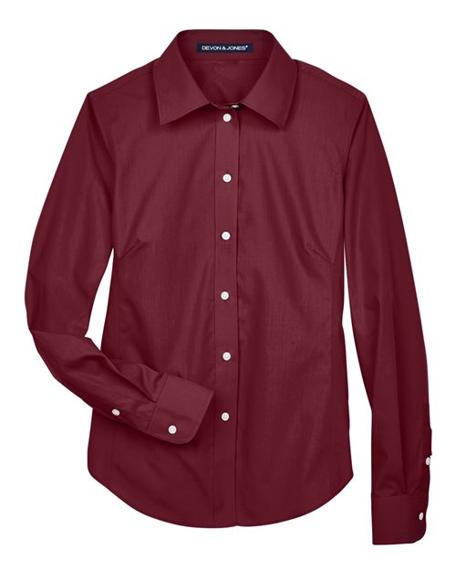Load image into Gallery viewer, Devon &amp; Jones D620W Women's Crown Collection® Broadcloth Woven Dress Shirt - Burgundy
