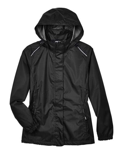 Load image into Gallery viewer, CORE365 78185 Women's Climate Seam-Sealed Lightweight Variegated Ripstop Jacket - Black
