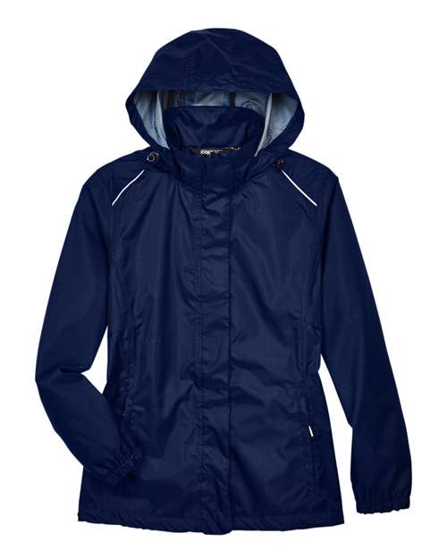 CORE365 78185 Women's Climate Seam-Sealed Lightweight Variegated Ripstop Jacket - Classic Navy