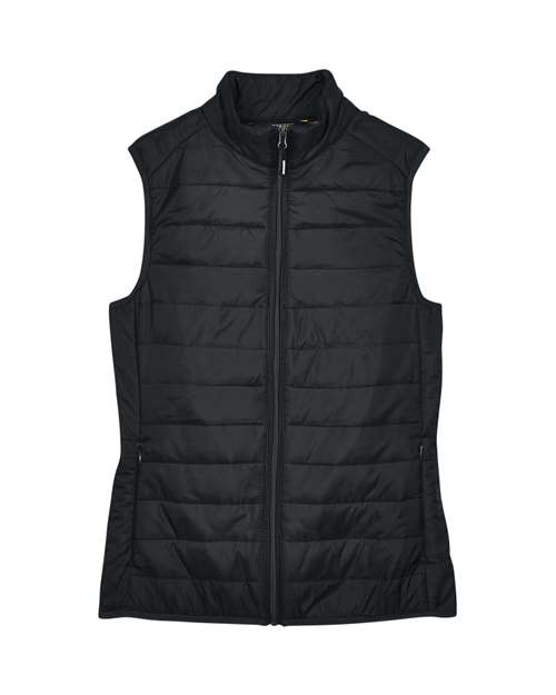 Load image into Gallery viewer, CORE365 CE702W Women's Prevail Packable Puffer Vest - Black
