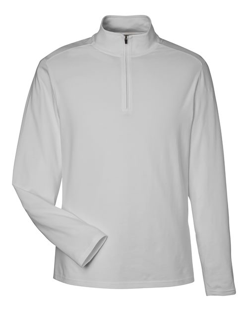 Devon & Jones DG425 Men's Raleigh Stretch Quarter-Zip Pullover - Grey