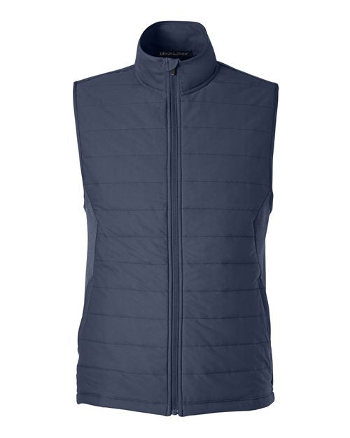 Load image into Gallery viewer, Devon &amp; Jones DG706 Men's New Classics® Charleston Hybrid Vest - Navy Melange/ Navy
