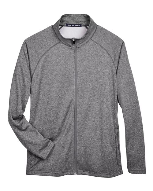Devon & Jones DG420 Men's Stretch Tech-Shell® Compass Full-Zip Jacket - Dark Grey Heather