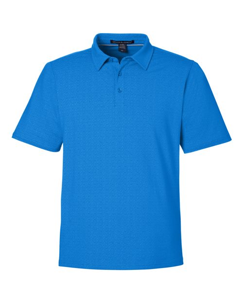 Load image into Gallery viewer, Devon &amp; Jones DG101 Men's Crownlux Performance® Geo Polo - French Blue/ Crystal Blue
